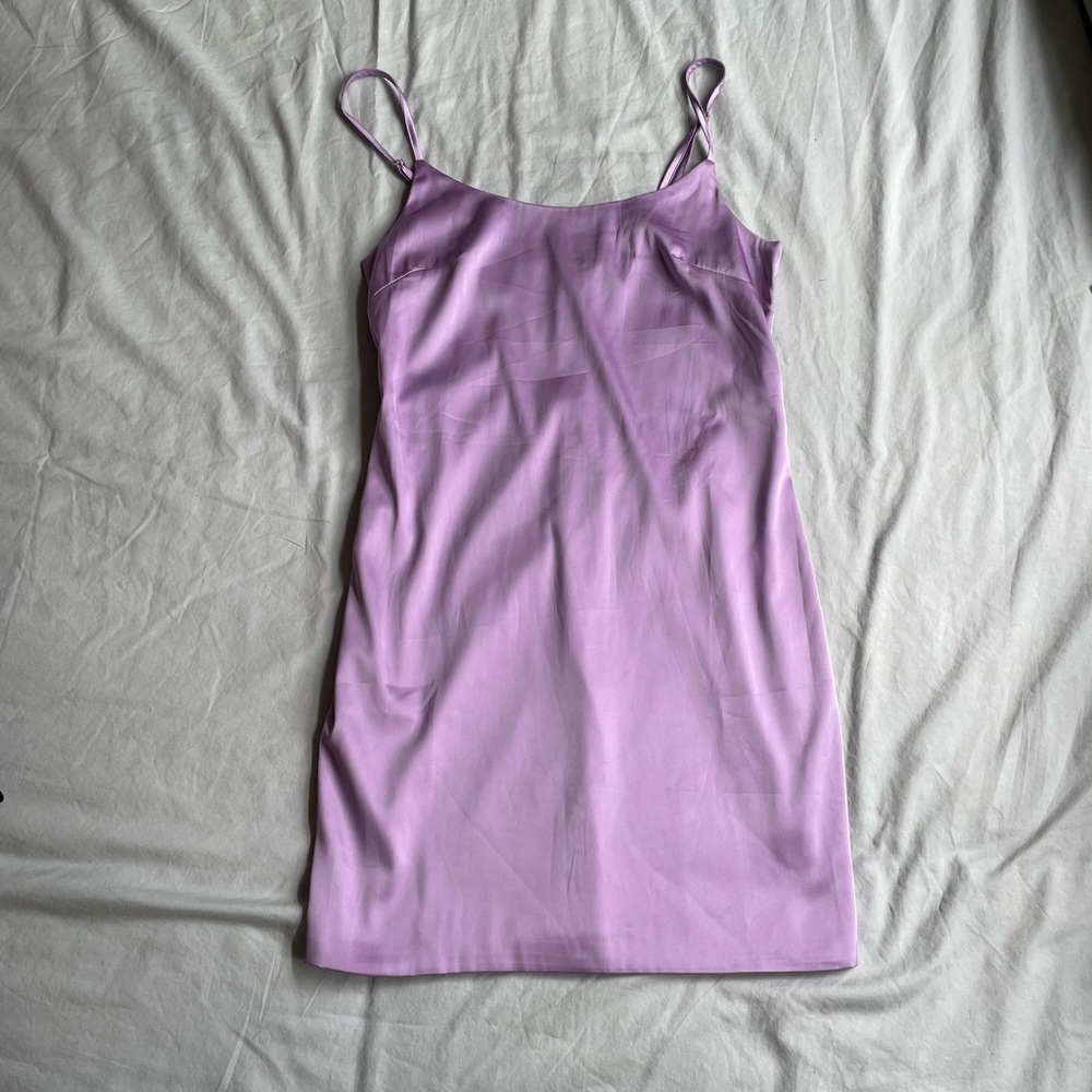 Purple Satin Effect Dress